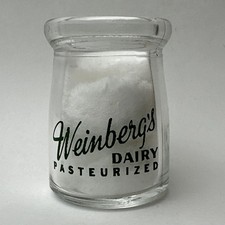 Creamer Mini Milk Bottle Weinberg&rsquo;s Dairy CHELSEA MICHIGAN MICH MI