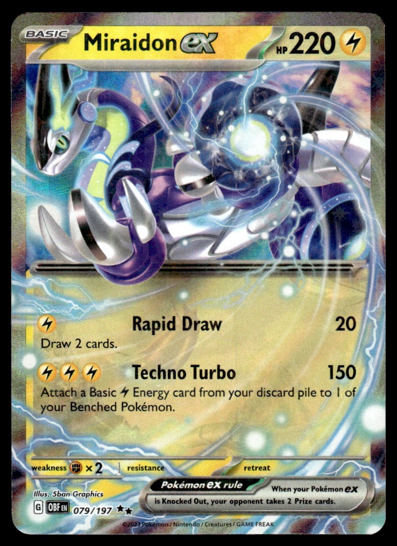 2023 Scarlet & Violet Series - Obsidian Flames Miraidon ex Double Rare #79