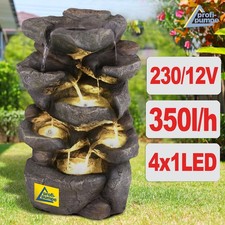 SPRINGBRUNNEN ZIMMERBRUNNEN GARTEN BRUNNEN ZIER WASSERSPIEL KASKADENBRUNNEN 230V
