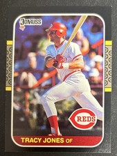 1987 Donruss Tracy Jones Baseball Rookie Card (RC) #413 Reds OF VG O/C. rookie card picture