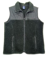 Small Gap Black Fleece Vest Vtg 90s Korea Full Zip 3 Pocket Womens Vtg