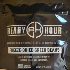 Freeze-Dried Green Beans 8 Serving Single Pouch 30 Year Shelf Life Emergency Fd