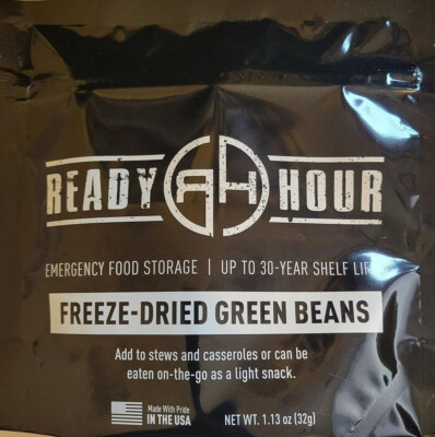 Freeze-Dried Green Beans 8 Serving Single Pouch 30 Year Shelf Life Emergency Fd