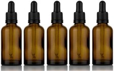 Amber Glass Bottle with Glass Pipette | Tamper Evident | Eye Dropper 50ml