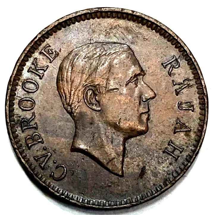 サラワク王国 ラジャー C.V.ブルック 1セント青銅貨 1937 H Sarawak 1