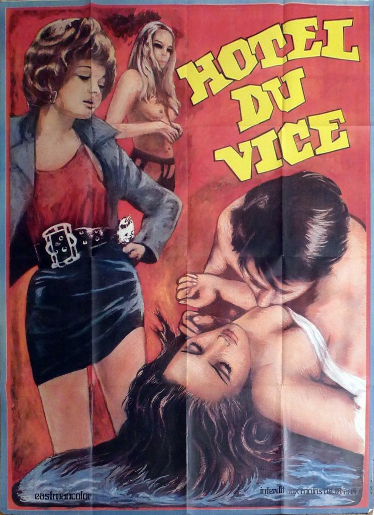 HOTEL DU VICE - XRATED / EROTIC WOMAN - ORIGINAL LARGE FRENCH MOVIE POSTER