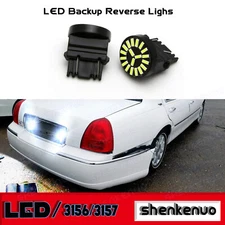 3156 LED Backup Reverse Light Bulbs Kit 2pc 6000K For Lincoln Town Car 1989-2011