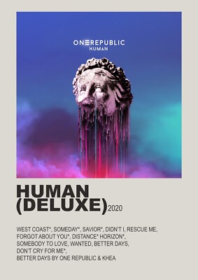 One Republic Human Deluxe A3 A4 Print Poster Unframed
