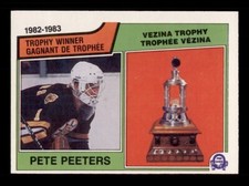 1983-84 O-PEE-CHEE HOCKEY #209 PETE PEETERS TROPHY WINNER BOSTON BRUINS