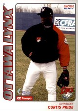 2001 Ottawa Lynx Choice #12 Curtis Pride Washington DC West Palm Beach Florida 