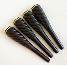 4x Ebenholz Holz Pipa Heringe Stimmwirbel Rund Pipas Zubehör Top Qualität