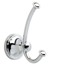 Delta Silverton Double Robe Hook Chrome Finish 132890