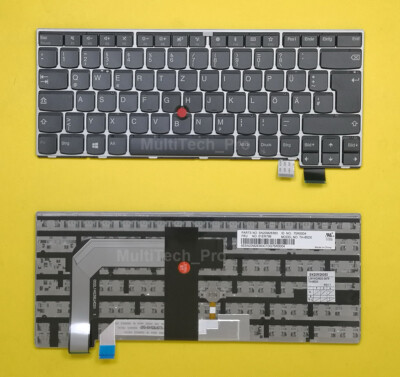 DE Tastatur Lenovo ThinkPad T460S T470S Series mit silbernem Rahmen