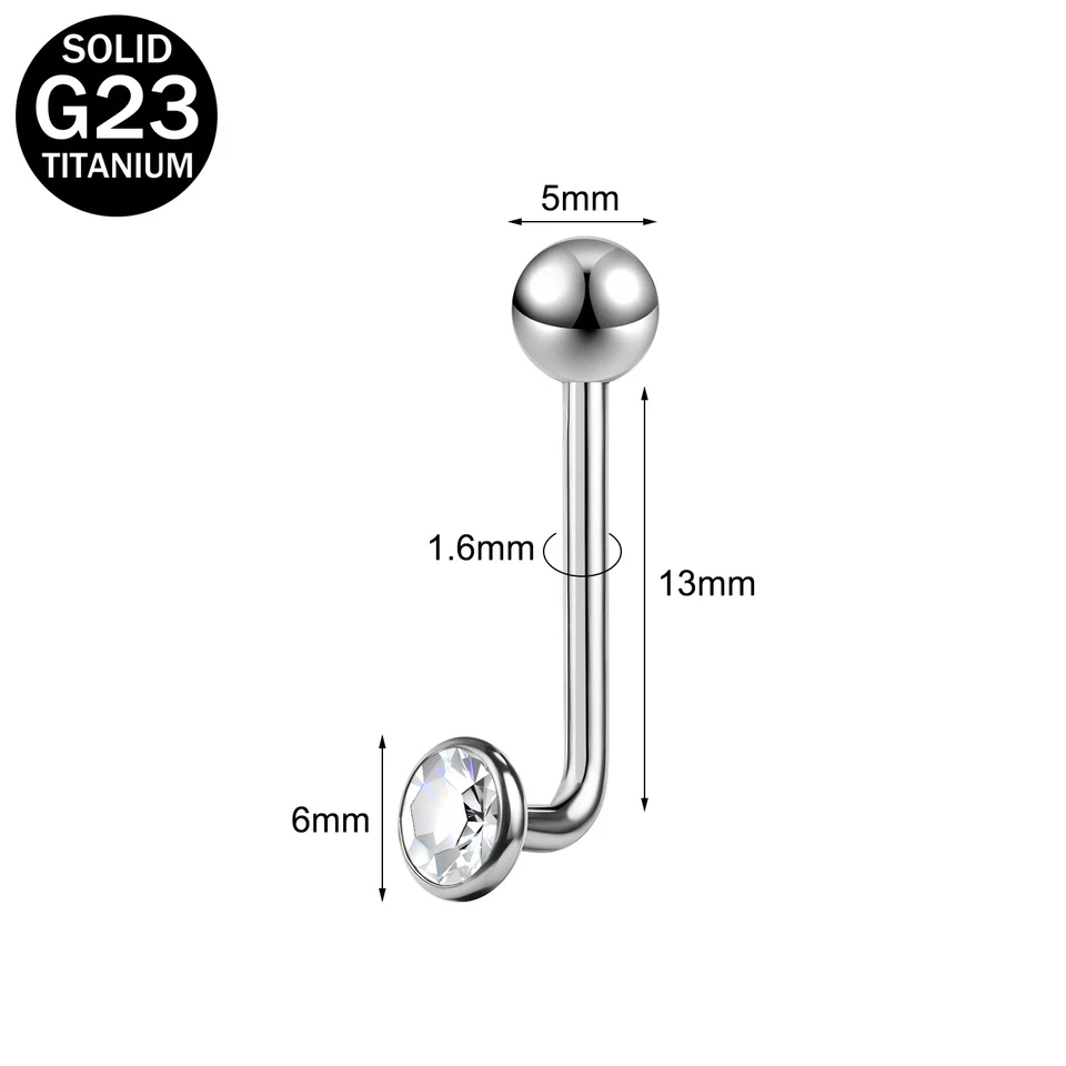 14G Titanium Steel Crystal Christina Piercing VCH Piercing Women Genital Jewelry - Image 3 of 4