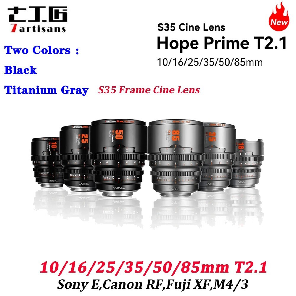 7artisans Best Budget Cine Lenses 7artisans 10/16/25/35/50/85mm