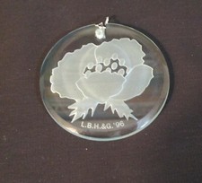 LUTHER BURBANK HOME & GARDENS ~Rare Collectable Glass SHIRLEY POPPY '96 Ornament