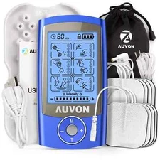 AUVON Rechargeable TENS Unit Muscle Stimulator 24 Modes 4th Gen TENS Machine