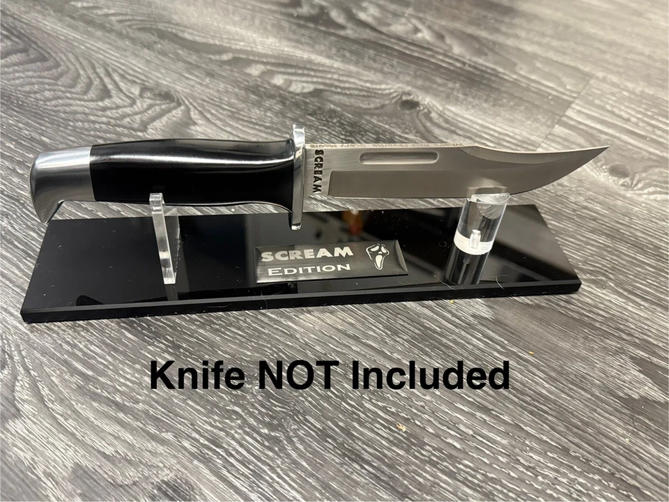 Soporte de exhibición de cuchillos SCREAM soporte de estante con placa grabada! Foto 2 de 4