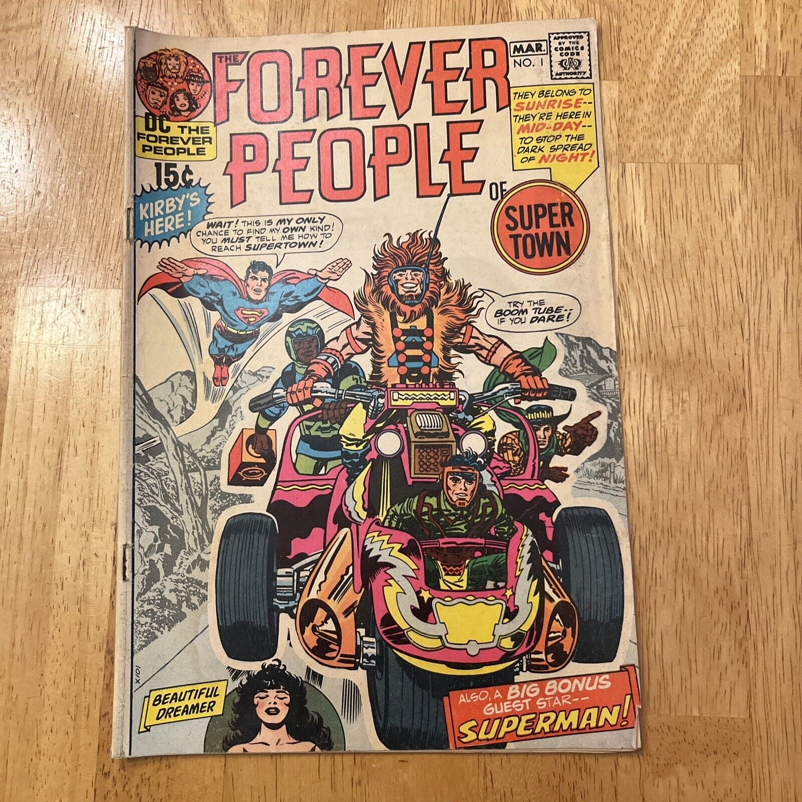 The Forever People 1  1st Full Darkseid Appearance - 1971  Superman DC Comic