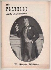 Walter Pidgeon  "The Happiest Millionaire"   Playbill   1956   George Grizzard