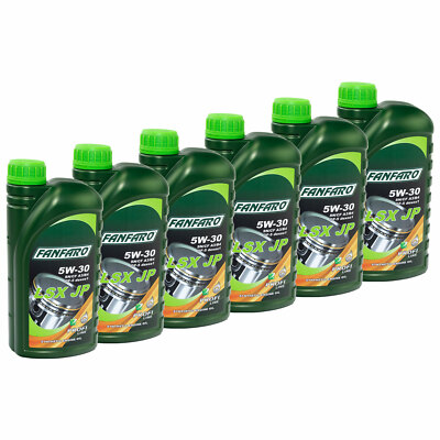 6x 1 Liter SAE 5W-30 Fanfaro LSX JP Motoröl Hyundai Toyota Kia Nissan Motor Oel