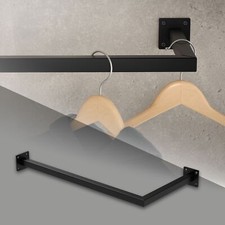 Tringle á vêtement support suspendu barre de penderie stockage dressing 60x30 cm