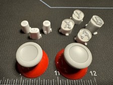 NEW Microsoft Xbox Series X 1914 White Gray Red ABXY Buttons Thumbsticks 4120