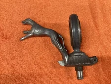 Vintage Boyce Motometer w GREYHOUND HOOD ORNAMENT Damaged Old Parts Car DISPLAY