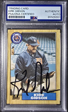 Kirk Gibson 1987 Topps Autographed #765 Detroit Tigers Auto Baseball Card PSA
