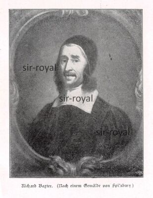 Richard Baxter - 1911 - Historischer Holzstich ~8x10cm