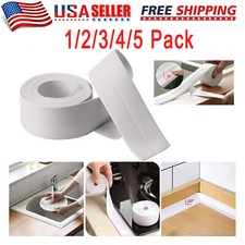 10.5FT PVC Self Adhesive Caulk Sealing Strip Tape For Kitchen Wall Sink Toilet