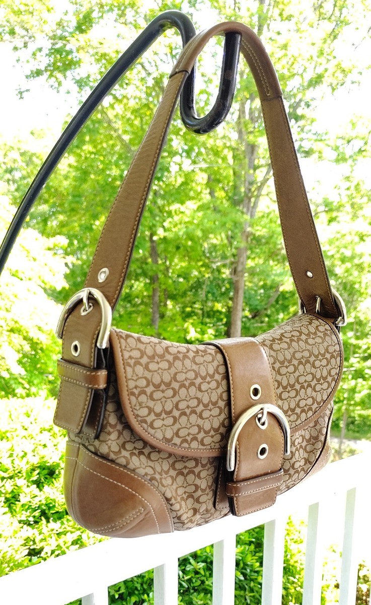 Coach 6818 SMALL Vintage Soho British Tan Leather & Signature C