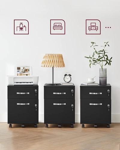 2-Drawer Vertical Filing Cabinet with Lock and Locks Lockable File Cabinet - Picture 10 of 36