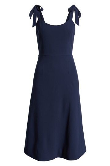 Women's Dress The Population Hana Tie Shoulder Cocktail Dress, Size X-Large - Blue