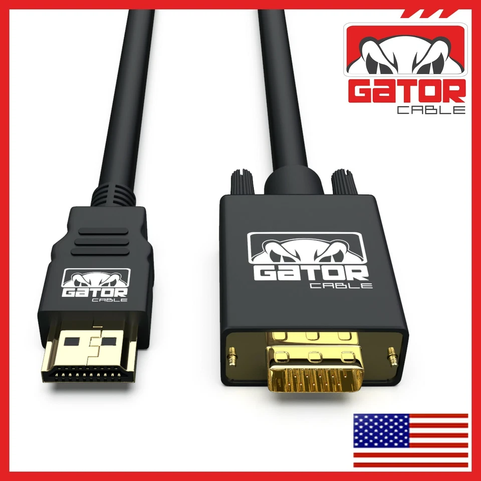 HDMI to VGA Cable Adapter Converter for HDTV PC Desktop Monitor Laptop 4K Video - Image 4 of 4