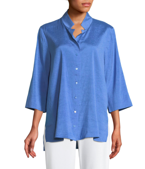 eileen fisher silk dupioni top