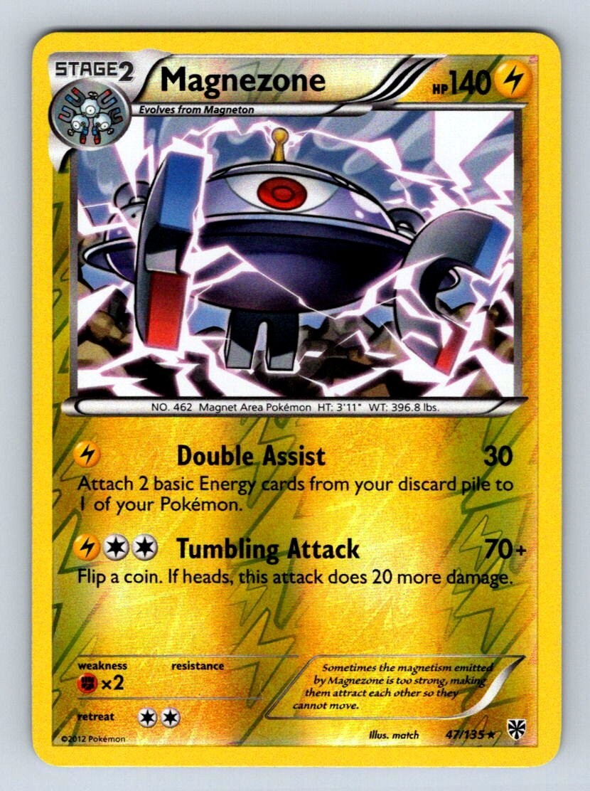 Pokemon Magnezone Reverse Holo Rare B&W Plasma Storm 47/135 NM