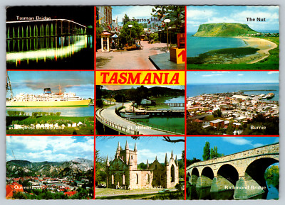 c1970s Tasmania Multi-View Queenstown Burnie Bridge Vintage Postcard