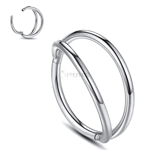 1pc 8MM Unisex Hoop Nose Septum Ring Lip Ear Piercing Surgical Stainless Steel - Picture 65 of 72