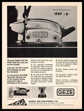 1968 GEZE Step Star Automatic Heel Unit Saska Ski Equipment Los Angeles Print Ad