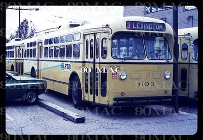 MVRTA. TROLLEYBUS #603. Dayton (OH). Original Slide 1973.