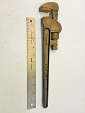 Used Good Ampco W-212 14” Aluminum Bronze Non-Sparking Pipe Wrench USA