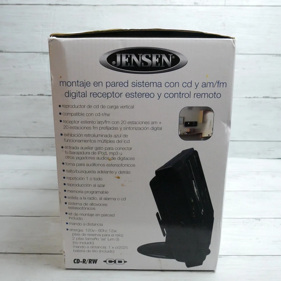 Jensen Wall Mountable CD System JMC-180 AM/FM Stereo with Remote Control - Image 4 of 4