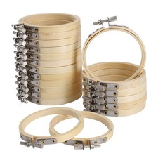 20 Pack 3 Inch Embroidery Hoops Cross Stitch Hoop Ring Bamboo Circle for Embr...