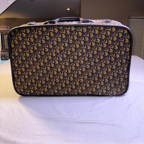 Authentic 1970s Christian Dior Monogram Travel Suitcase Vintage Bag