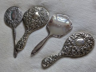 Vintage Edwardian Silver Vanity / Dressing Table Hand Mirrors Job Lot