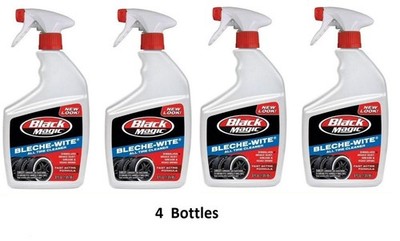 Black Magic Bleche-Wite Tire Cleaner Spray, Remove Brake Dust&Grime, 32 Oz, 4 Pk