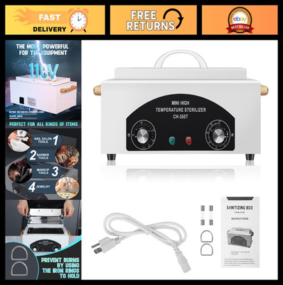 High-Temperature Metal Tool Cleaning Box 110V 300W 1.5L Timer for Beauty Salon