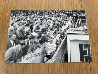 Nat Lofthouse Signed Bolton Wanderers Photo Bolton Autograph COA