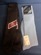 Vintage Mens Nylon Dress Socks Sz 10-13 NOS Black Harriet Royce Gray Blue Lord